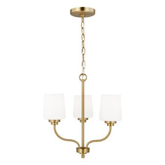 Windom Three Light Chandelier in Satin Brass (1|3102803-848)