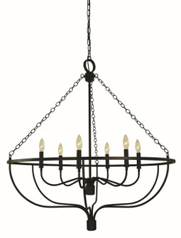 West Town Six Light Chandelier in Matte Black (8|5686 MBLACK)