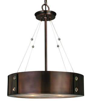 Oracle Four Light Chandelier in Satin Pewter with Polished Nickel Accents (8|5392 SP/PN)