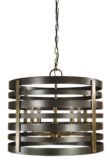 Pastoral Five Light Chandelier in Mahogany Bronze with Antique Brass Accents (8|5095 MB/AB)