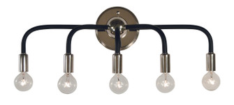 Candide Five Light Wall Sconce in Polished Nickel with Matte Black Accents (8|5005 PN/SP)