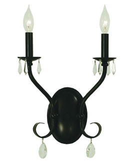 Liebestraum Two Light Wall Sconce in Matte Black (8|2992 MBLACK)