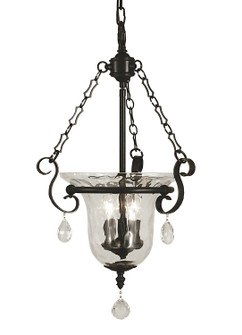 Carcassonne Three Light Foyer Chandelier in Matte Black (8|2917 MBLACK)