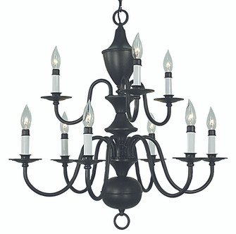 Jamestown Nine Light Chandelier in Antique Brass (8|2529 AB)