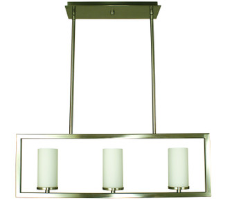 Theorem Three Light Island Chandelier in Brushed Nickel (8|1193 BN)