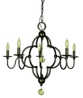 Quatrefoil Five Light Chandelier in Mahogany Bronze (8|1161 MB)