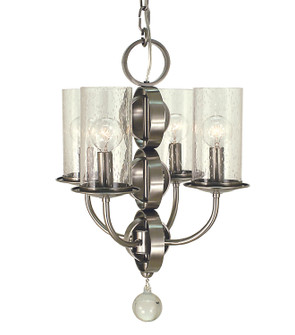 Compass Four Light Chandelier in Mahogany Bronze with Frosted Glass (8|1043 MB/F)