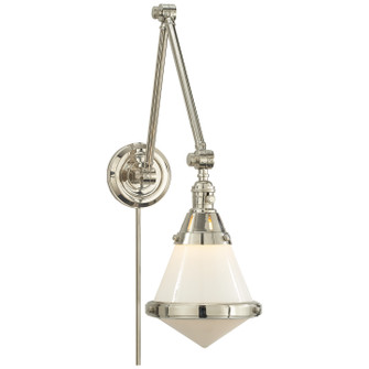 Gale One Light Wall Sconce in Polished Nickel (268|TOB 2156PN-WG)