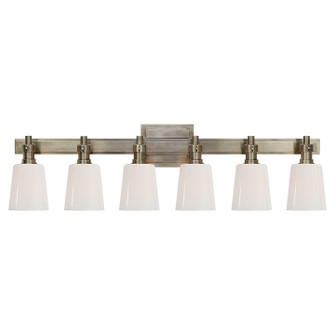 Bryant Bath Six Light Linear Bath Sconce in Antique Nickel (268|TOB 2154AN-WG)