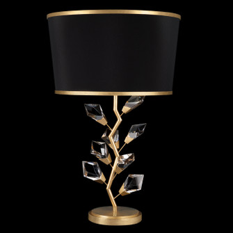 Foret One Light Table Lamp in Gold Leaf w/Black Fabric & Gold Inner Lining Shades (48|908010-21ST)