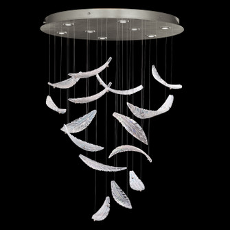 Elevate LED Pendant in Silver/Dichroic ''Plumes'' (48|895840-112ST)