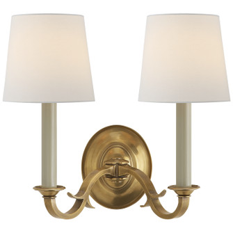 Channing Two Light Wall Sconce in Hand-Rubbed Antique Brass (268|TOB 2121HAB-L)