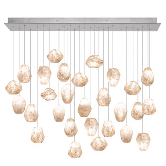 Natural Inspirations LED Pendant in Silver w/Clear Quartz Glass Drops (48|853640-14LD)