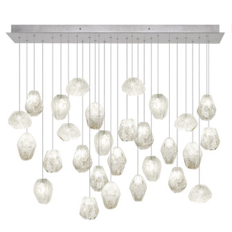 Natural Inspirations LED Pendant in Silver w/Clear Quartz Glass Drops (48|853640-13LD)