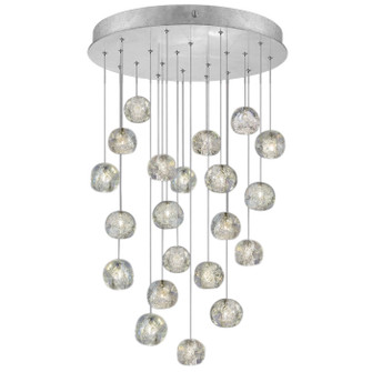 Natural Inspirations LED Pendant in Silver w/Nebula Glass Drops (48|853240-106LD)