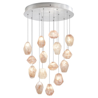 Natural Inspirations LED Pendant in Silver w/Natural Quartz Glass Drops (48|853140-14LD)