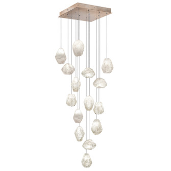 Natural Inspirations LED Pendant in Gold w/Clear Quartz Glass Drops (48|853040-23LD)