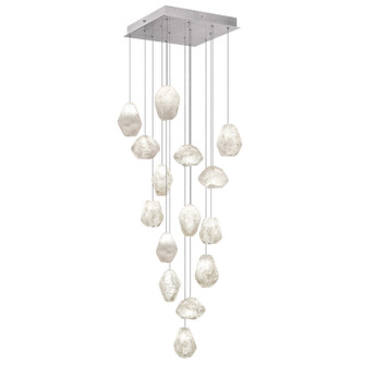 Natural Inspirations LED Pendant in Silver w/Clear Quartz Glass Drops (48|853040-13LD)