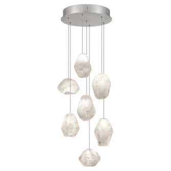 Natural Inspirations LED Pendant in Silver w/Clear Quartz Glass Drops (48|852640-13LD)