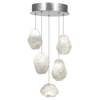 Natural Inspirations LED Pendant in Silver w/Clear Quartz Glass Drops (48|852440-13LD)