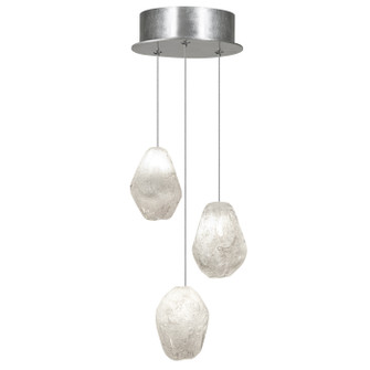 Natural Inspirations LED Pendant in Silver w/Clear Quartz Glass Drops (48|852340-13LD)