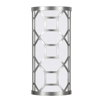 Allegretto Two Light Wall Sconce in Silver Leaf w/White Fabric Shade (48|816850-SF41)