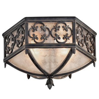 Costa del Sol Two Light Outdoor Flush Mount in Wrought Iron (48|324882ST)