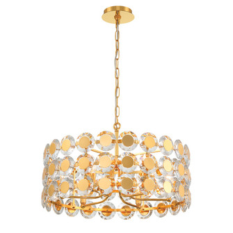 Perrene Six Light Pendant in Gold (40|44285-026)