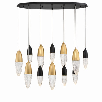 Ecrou 20 Light Chandelier in Mixed Black / Brass (40|43861-042)