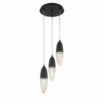 Ecrou Three Light Chandelier in Matte Black (40|43858-022)