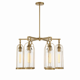 Yasmin Six Light Outdoor Chandelier in Aged gold (40|42729-021)