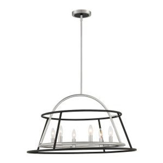 Campana Six Light Chandelier in Satin Nickel (40|39424-013)