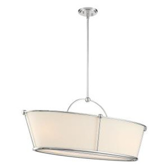 Pulito Six Light Island Pendant in Polished Nickel (40|39046-027)