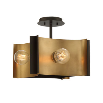 Metallo Four Light Semi Flush Mount in Bronze (40|38154-027)