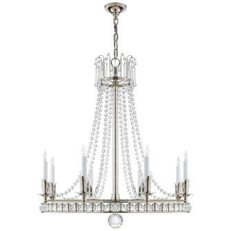 Regency Eight Light Chandelier in Polished Nickel (268|SN 5108PN)
