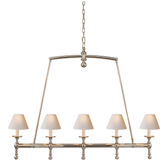 Classic Five Light Linear Chandelier in Hand-Rubbed Antique Brass (268|SL 5811HAB-L)
