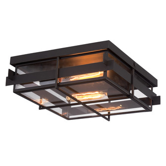 Muller Two Light Flush Mount in Matte Black (40|28055-013)