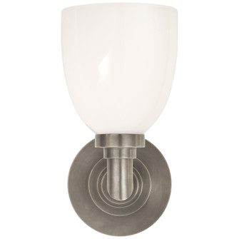 Wilton One Light Bath Sconce in Antique Nickel (268|SL 2841AN-WG) Wilton One Light Bath Sconce in Antique Nickel (268|SL 2841AN-WG)