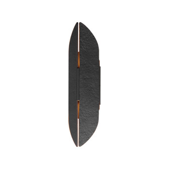 Tectonic LED Outdoor Wall Sconce in Black / Antique Brass (86|E30144-BKAB)