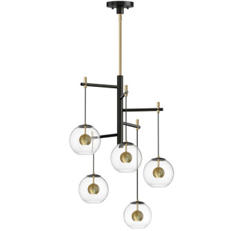 Nucleus LED Pendant in Black / Natural Aged Brass (86|E25158-BKNAB)