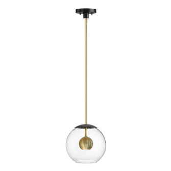 Nucleus LED Pendant in Black / Natural Aged Brass (86|E25154-BKNAB)