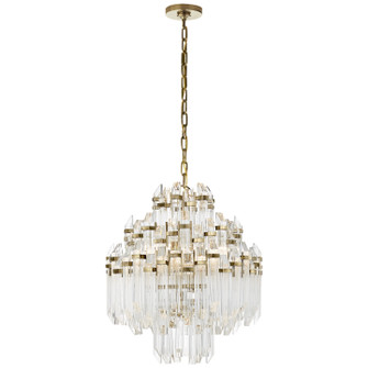 Adele Six Light Chandelier in Hand-Rubbed Antique Brass with Clear Acrylic (268|SK 5424HAB-CA)