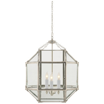 Morris Three Light Lantern in Polished Nickel (268|SK 5009PN-CG)