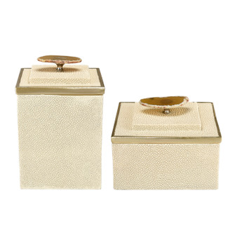 Brenner Box - Set of 2 in Off White (45|S0036-8949/S2)