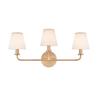 Minerva Three Light Vanity in Brushed Gold (45|EC90054/3)