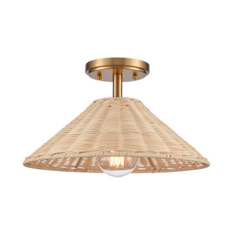 Rydell One Light Semi Flush Mount in Brushed Gold (45|EC89754/1)