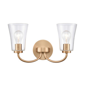 Emily Two Light Vanity in Brushed Gold (45|EC89263/2)