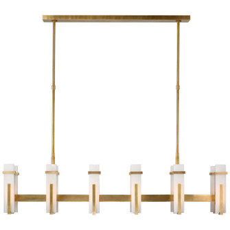Malik LED Linear Chandelier in Hand-Rubbed Antique Brass (268|S 5915HAB-ALB)