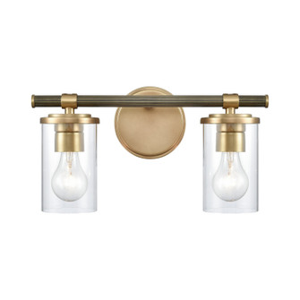 Burrow Two Light Vanity in Natural Brass (45|89861/2)