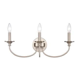 Cecil Three Light Vanity in Brushed Nickel (45|89742/3)